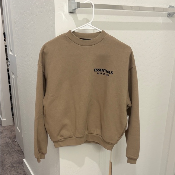 Essentials Men's Crewneck Sweater in Tan